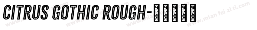 CITRUS GOTHIC ROUGH字体转换